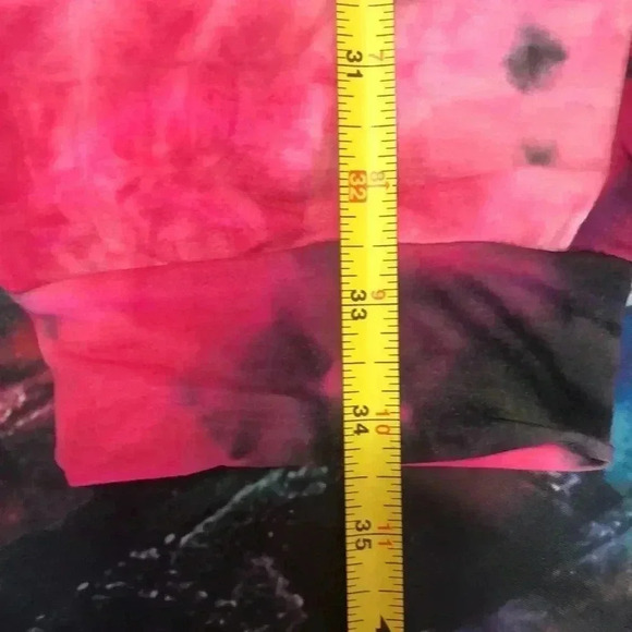 VOGO pants with pockets Fuchia and black tie dye size Medium - Picture 9 of 9